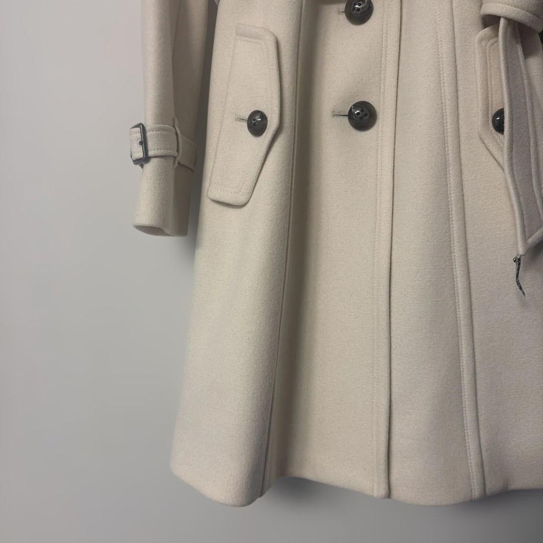 Burberry   Blue Label Ivory Long Coat with Ribbon 38 thumbnail 9