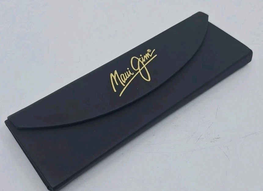 Maui Jim 三折太阳镜/眼镜盒 6 英寸黑色金色磁性闭合 — 第 4/4 张图片