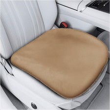 Car Seat Cushion, Breathable SoftFaux Fur Auto Driver Seat Cover Color: Camel
