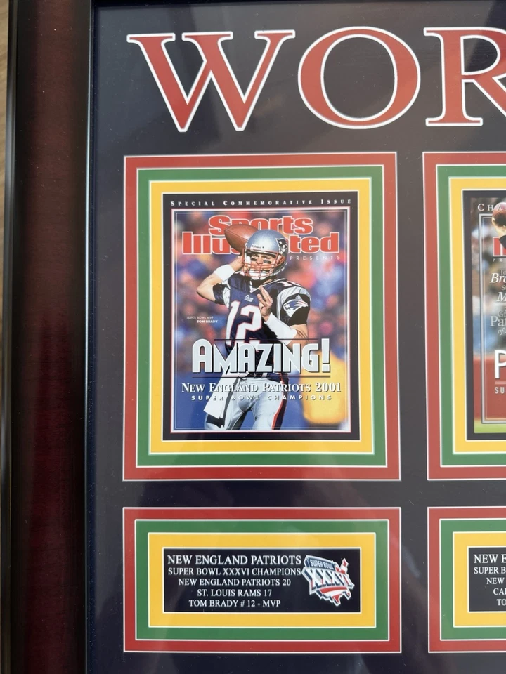 Boston Sports World Champions Framed Tribute –Patriots, Red Sox, Bruins, Celtics - Image 2 of 4