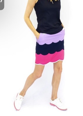 Golftini Scallop Layer Performance Golf Skort Bottoms Up Size 14 Retail $120
