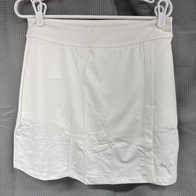 Puma Women's Solid Knit Golf Skirt - White - Size Small - New