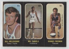 1971-72 Topps Trios Stickers Bill Melchionni Mel Daniels Donnie Freeman HOF 0i4d