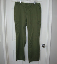 Vintage Boy Scouts of America Uniform Pants 36 x 30 Snap Pockets Khaki Green BSA