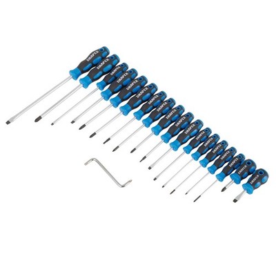 Draper Soft Grip Screwdriver Set 19-Teilig Schlitz Pozi & Torx Set 09548