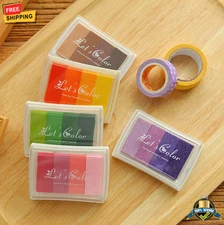 1 pc Colorful Ink Pad for Stamp DIY Finger Painting Rubber Stamp Craft Supply