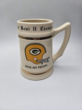 Vintage Green Bay Packers Super Bowl 2 Champion Mug Lewis Bros Rare