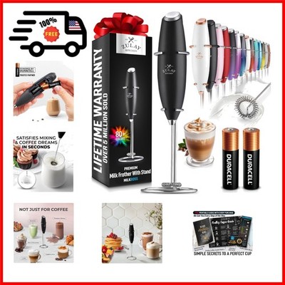 Zulay Kitchen Powerful Milk Frother Wand with 2 Duracell Batteries - Ultra Fast