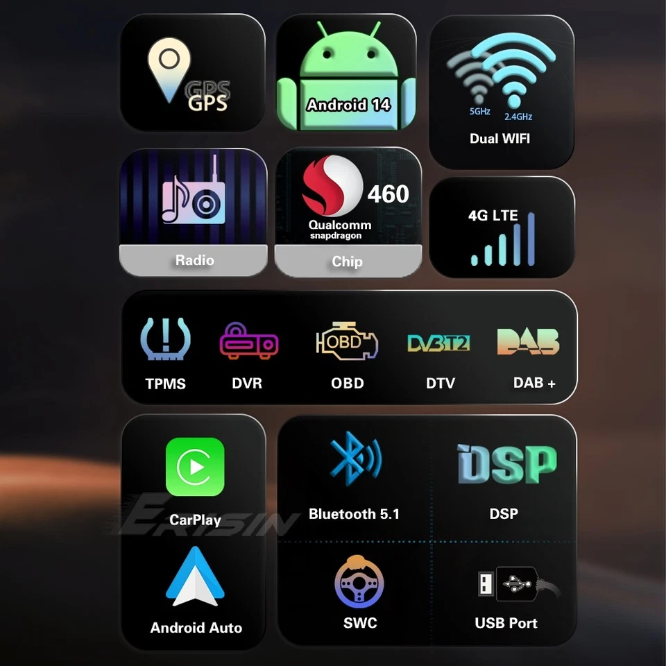 4+64GO Android 14 DAB+ Autoradio GPS pour VW Passat Golf 4 Bora T4 T5 Polo Jetta - Photo 2/4