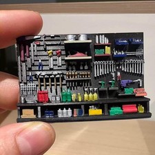 1/64 Diorama Car Repair Pegboard Compact Simulated Mechanic Shop Accessories