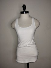GAP Women's White Ribbed Tank Top Size Medium EUC