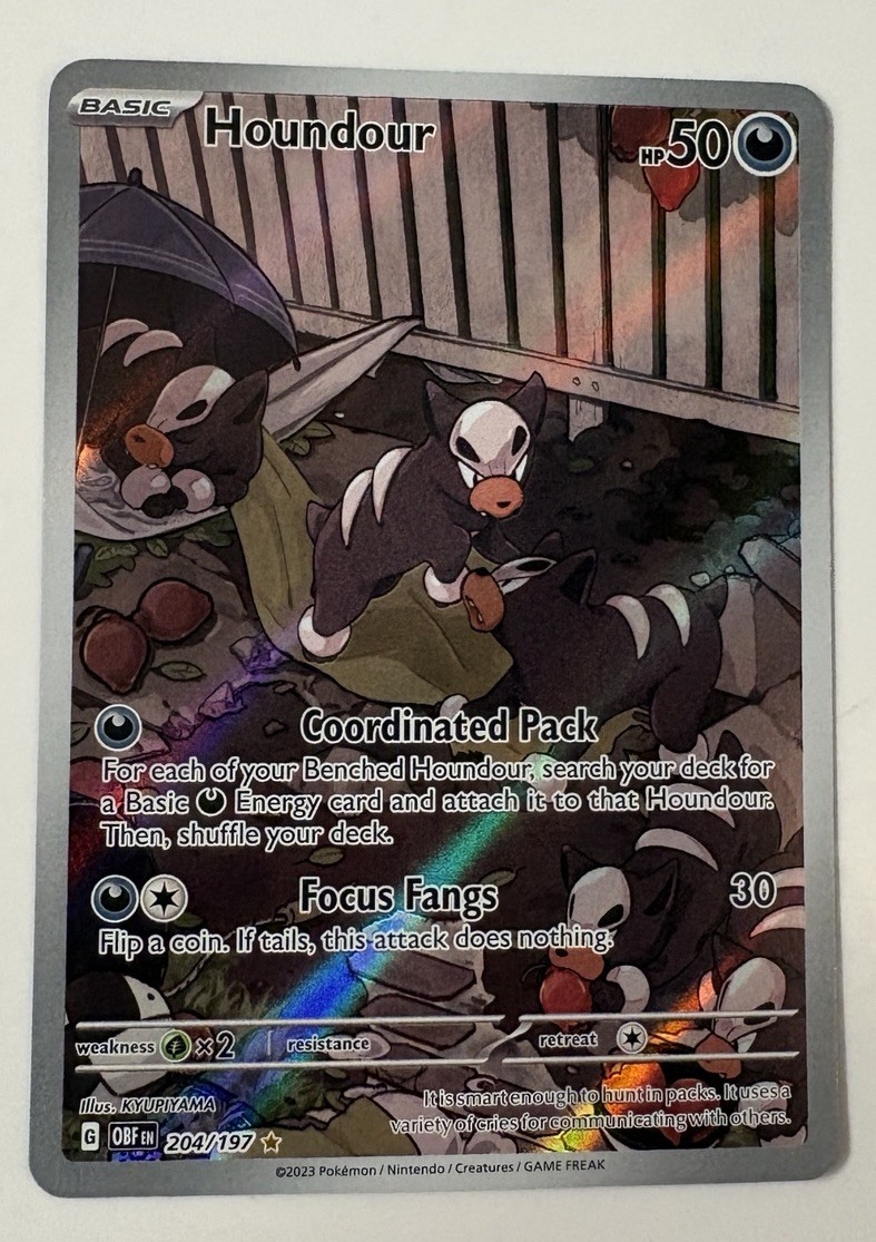 Houndour 2023 Scarlet & Violet: Obsidian Flames #204/197 Illustration Rare Price Guide - Sports Card Investor Houndour 2023 Scarlet & Violet: Obsidian Flames #204/197 Illustration Rare Price Guide - Sports Card Investor