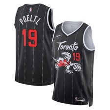 Toronto Raptors Jakob Poeltl #19 Nike 2025/26 NBA Swingman Jersey City Edition