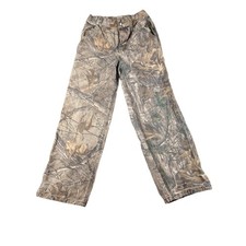 Carhartt Carpenter Pants Kids 14 Camo Excellent Realtree Xtra Canvas Workwear