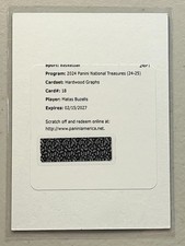 Matas Buzelis 2024-25 National Treasures /10 Hardwood Graphs RC Auto Booklet #18