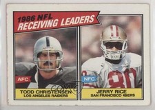1987 Topps League Leaders Todd Christensen Jerry Rice #228 HOF 04lu