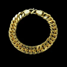 Vintage Bracelet Chain Gold-plated (NOT SURE) marked ' 999 ', 46.0g, 8.1 inch