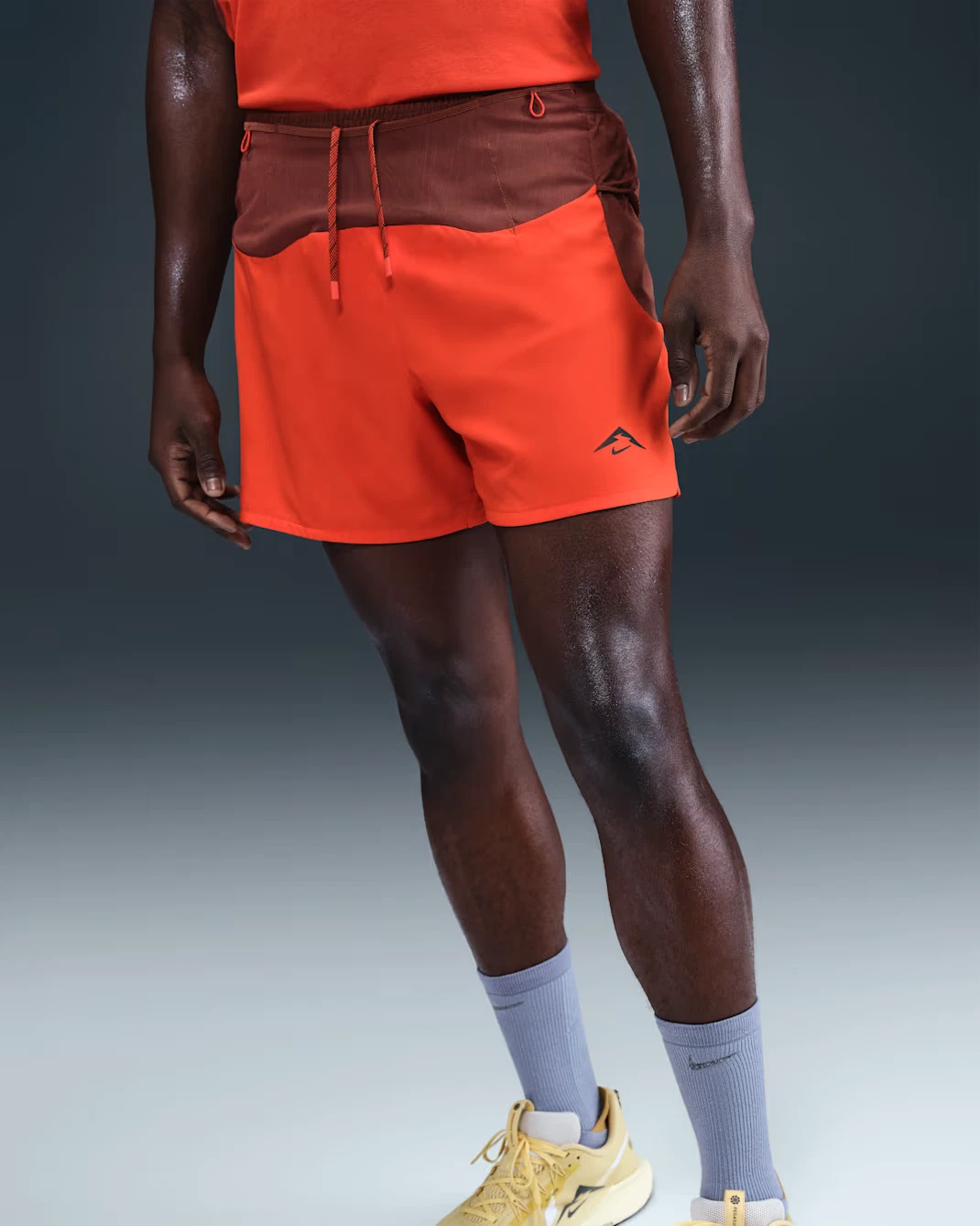 Nike Trail Second Sunrise Men's 5" Brief-Lined Running Shorts Red 2XL HJ3572-633