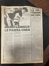 Journal 1992 Mario Lemieux Le 66 Témoin Du Viol
