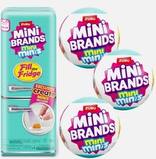 Zuru Mini Minis Refrigerator  3 Capsules, Fill The Fridge Set, Mini Brands