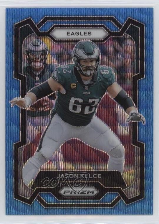 2023 Panini Prizm Blue Wave Prizm 113/199 Jason Kelce #245 07lk