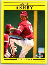 ⚾ 1991 Fleer Update #U-105 Andy Ashby Philadelphia Phillies RC