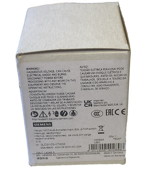 Siemens SENTRON Lasttrennschalter 3LD2103-0TK53 | Haupt-/NOT-AUS-Schalter 3-poli