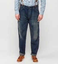 EDWIN OVERWORKS 40's Suspender Work Pant Blue Air Conditioned W32 L32