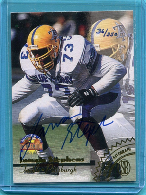 JAMAIN STEPHENS PITTSBURGH STEELERS 1996 SCORE BOARD AUTHENTIC