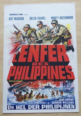 belg. Filmplakat  Un posto all'inferno / L'enfer des Philippines  Guy Madison