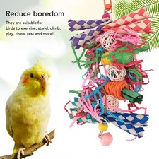 Parrot Chew Toys Set Birds Shredding Foraging Toys Bite Resistant Anxiety Reduct