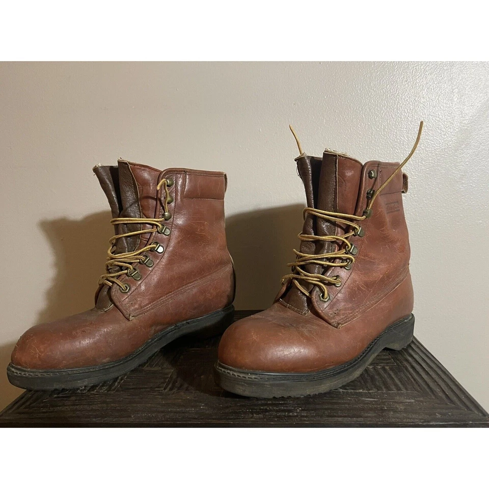 Botas de trabajo de cuero Eddie Bauer Gore Tex de colección con cordones para hombre talla 9D Foto 3 de 4