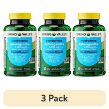 (3 pack) Spring Valley Extra Strength Ashwagandha Dietary Supplement,1300 mg, 60