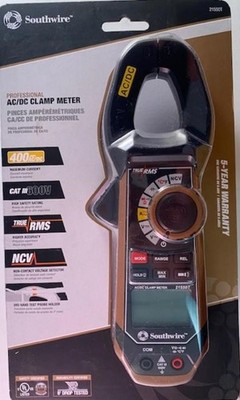 Southwire Professional Digital 600-Volt Clamp Meter True RMS 21550T