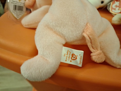 Ty Beanie Babies SNORT Bull 1995 & SQUEALER Pig 1993 8" - 9" new RARE With Tags - Picture 5 of 5
