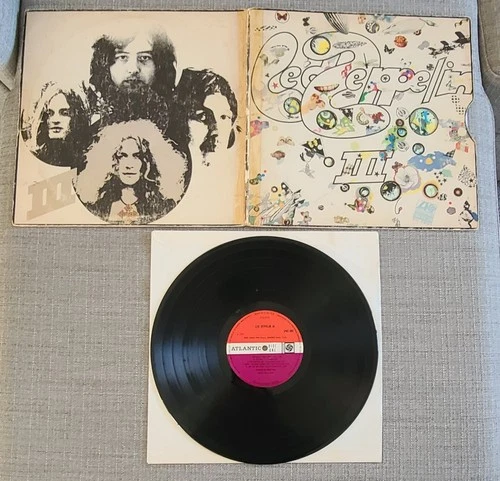 LED ZEPPELIN-LED ZEPPELIN III-ORIGINAL UK ISSUE LP ON ATANTIC RECORDS-1970-GOOD