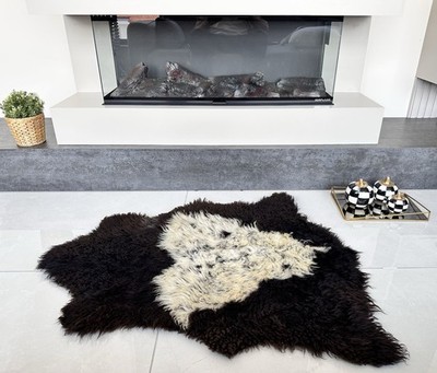 %100 Natural Sheepskin Rug, Natural Color,Brown,Beige