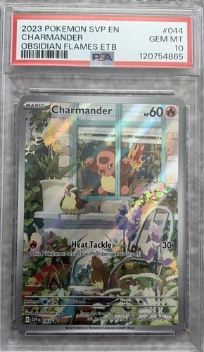Pokemon Scarlet & Violet Obsidian Flames Charmander ETB Promo Card 044 PSA 10