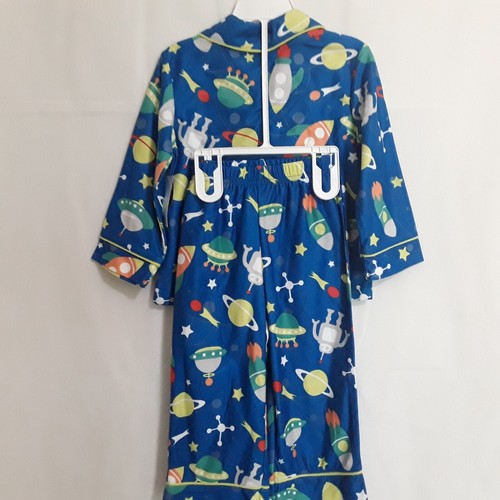 Boy pajamas two piece long sleeves long pants brand Wonderkids NWT blue - Picture 7 of 12