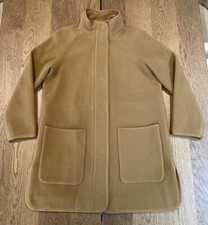 Madewell Wool Blend Estate Cocoon Coat Women’s M Tan Camel Full Zip Snap Buttons