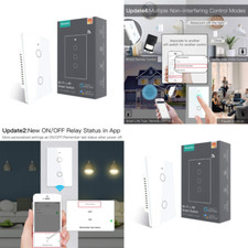 Interruptor Luz Pared Inteligente WiFi Tactil Panel VidrioHogar Oficina Casa