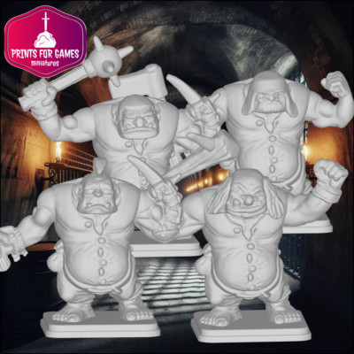 OGRE/OGER Horde Figuren Minis 3D Resin für Tabletops HeroQuest D&D Gloomhaven