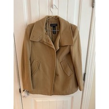 Club Monaco Women's Wool Blend Tan Peacoat Size Small