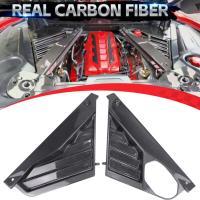 Cubiertas De Fibra De Carbono Para Bahía Del Motor De Corvette C8 2020-2025 - Estilo Factory