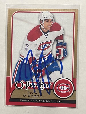 Montreal Canadiens RYAN O BYRNE Signed Card