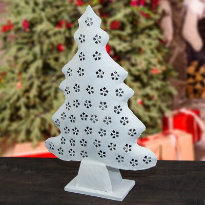 Tannenbaum Kerzenhalter, weiß, groß, Weihnachten, Dekoration