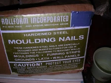 10 lbs. 1" MOLDING NAILS "HARDENED STEEL", by ROLLFORM,INC.ANN ARBOR,MICH,