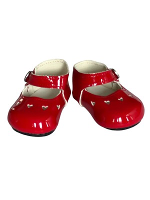 18 Inch Doll Shoes- Red Mary Janes