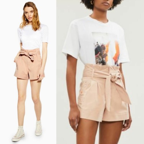 NWT Topshop Utility Paperbag Shorts in 