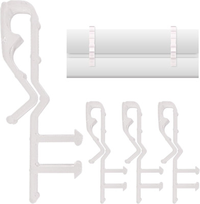 2'' Clear Hidden Valance Clips - Durable Plastic Brackets for Blinds and Window S